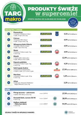 Makro - gazetka promocyjna Targ MAKRO - oferta świeża w super cenach! od poniedziałku 24.08 do niedzieli 30.08 - strona 6