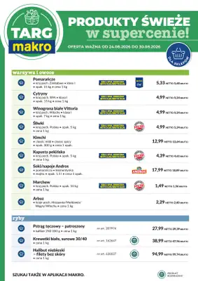 Makro - gazetka promocyjna Targ MAKRO - oferta świeża w super cenach! od poniedziałku 24.08 do niedzieli 30.08 - strona 6