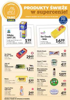 Makro - gazetka promocyjna Targ MAKRO - oferta świeża w super cenach! od poniedziałku 24.08 do niedzieli 30.08