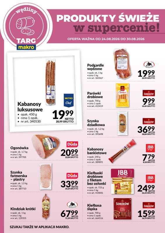 Makro - gazetka promocyjna Targ MAKRO - oferta świeża w super cenach! od poniedziałku 24.08 do niedzieli 30.08 - strona 3