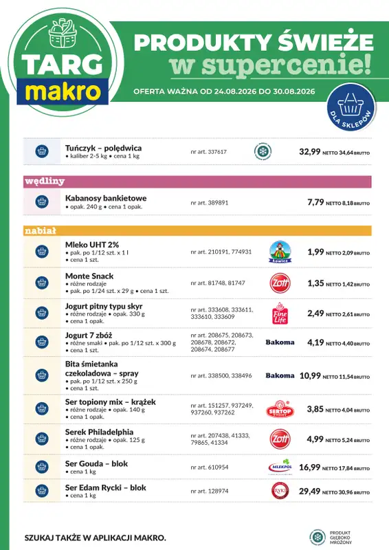 Makro - gazetka promocyjna Targ MAKRO - oferta świeża w super cenach! od poniedziałku 24.08 do niedzieli 30.08 - strona 7