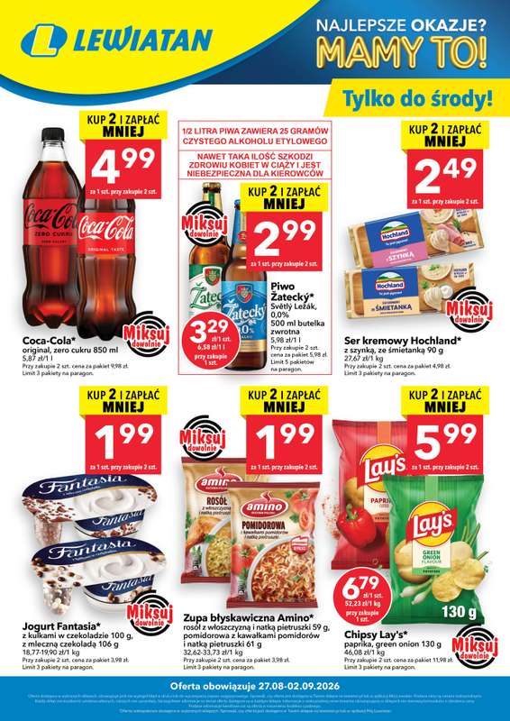 LEWIATAN - gazetka promocyjna W wielopakach taniej! od czwartku 27.08 do środy 02.09