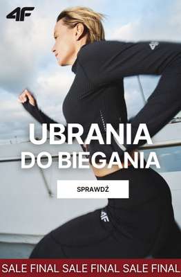 4F - gazetka promocyjna Finał Wyprzedaży: Odzież biegowa od poniedziałku 24.08 