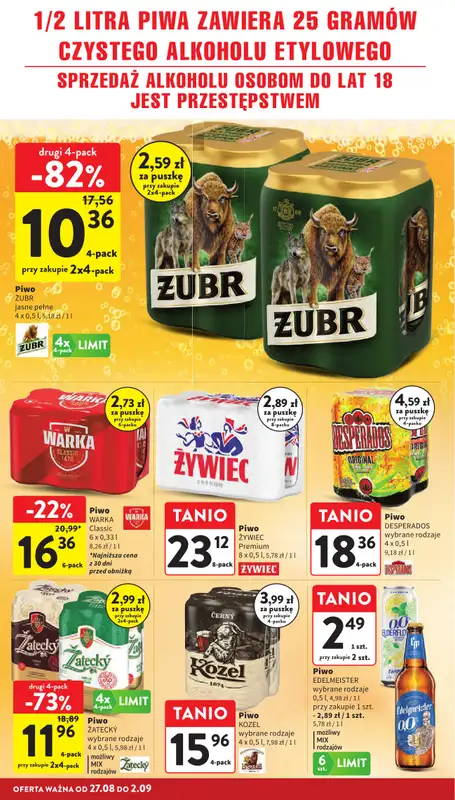 Intermarche - gazetka promocyjna Gazetka od czwartku 27.08 do środy 02.09 - strona 34