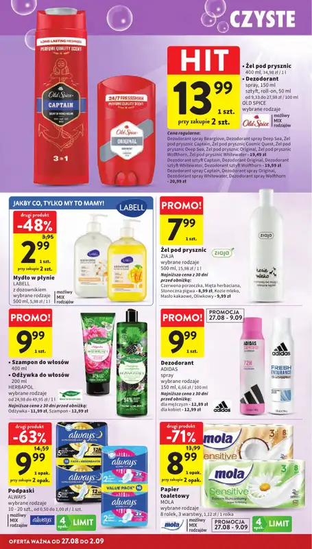 Intermarche - gazetka promocyjna Gazetka od czwartku 27.08 do środy 02.09 - strona 38