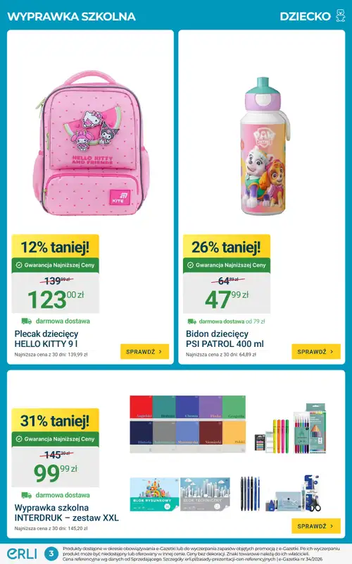 ERLI - gazetka promocyjna Gazetka  do niedzieli 30.08 - strona 3