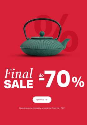 Homla - gazetka promocyjna Final SALE do -70% od poniedziałku 24.08 do poniedziałku 31.08