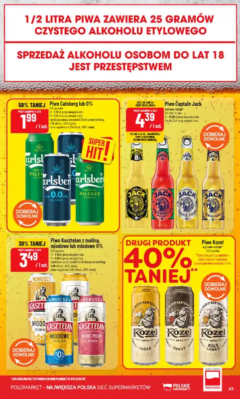 POLOmarket - gazetka promocyjna Gazetka od środy 26.08 do wtorku 01.09 - strona 43