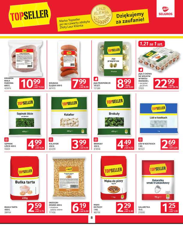 Selgros - gazetka promocyjna Oferta spożywcza od czwartku 27.08 do środy 09.09 - strona 8