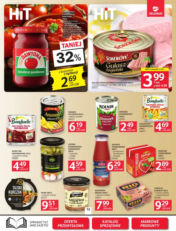 Selgros - gazetka promocyjna Oferta spożywcza od czwartku 27.08 do środy 09.09 - strona 15
