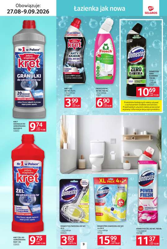 Selgros - gazetka promocyjna Katalog Sprzątanie od czwartku 27.08 do środy 09.09 - strona 9