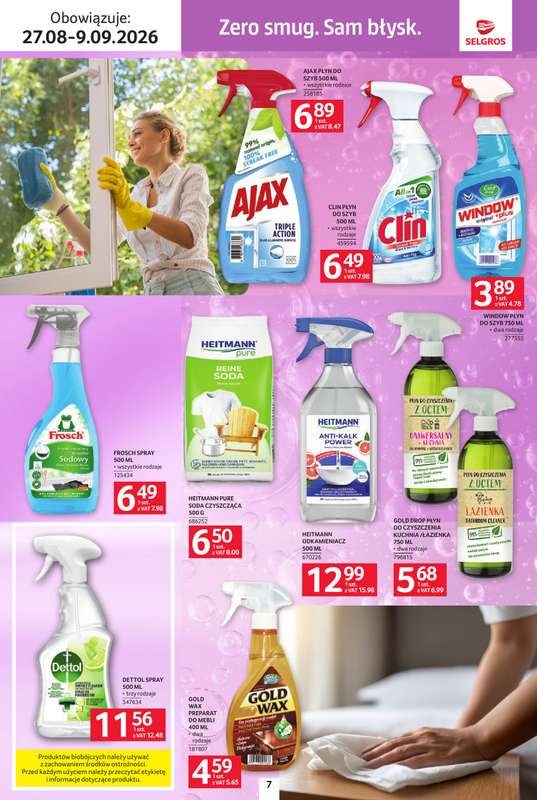 Selgros - gazetka promocyjna Katalog Sprzątanie od czwartku 27.08 do środy 09.09 - strona 7
