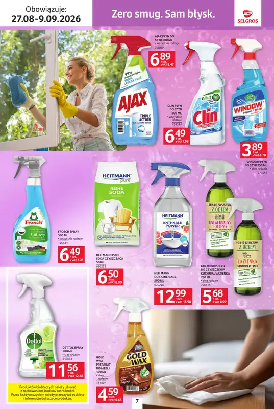 Selgros - gazetka promocyjna Katalog Sprzątanie od czwartku 27.08 do środy 09.09 - strona 7