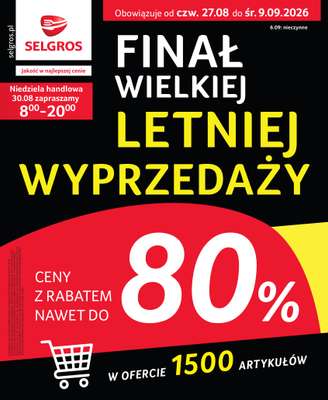 Selgros - gazetka promocyjna Totalna wyprzedaż od czwartku 27.08 do środy 09.09
