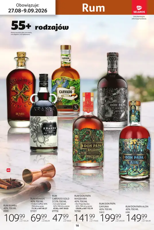 Selgros - gazetka promocyjna Katalog alkohole od czwartku 27.08 do środy 09.09 - strona 16