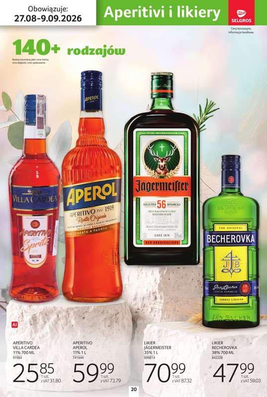 Selgros - gazetka promocyjna Katalog alkohole od czwartku 27.08 do środy 09.09 - strona 20