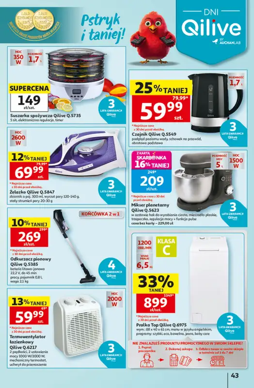 Auchan - gazetka promocyjna Gazetka 30 Lat Hipermarket Auchan od czwartku 27.08 do środy 02.09 - strona 43