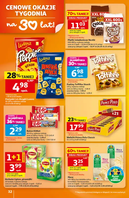 Auchan - gazetka promocyjna Gazetka 30 Lat Hipermarket Auchan od czwartku 27.08 do środy 02.09 - strona 32