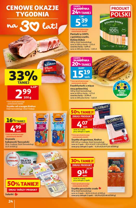 Auchan - gazetka promocyjna Gazetka 30 Lat Hipermarket Auchan od czwartku 27.08 do środy 02.09 - strona 24