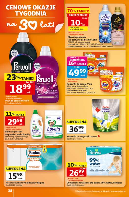Auchan - gazetka promocyjna Gazetka 30 Lat Hipermarket Auchan od czwartku 27.08 do środy 02.09 - strona 38
