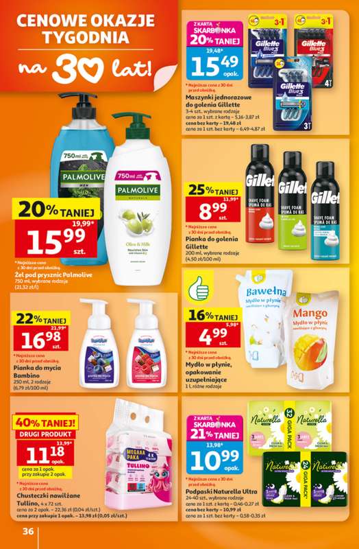 Auchan - gazetka promocyjna Gazetka 30 Lat Hipermarket Auchan od czwartku 27.08 do środy 02.09 - strona 36