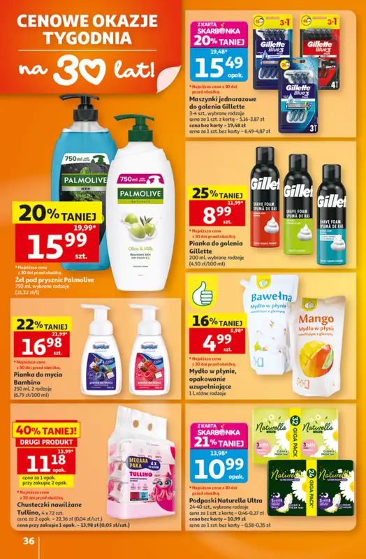 Auchan - gazetka promocyjna Gazetka 30 Lat Hipermarket Auchan od czwartku 27.08 do środy 02.09 - strona 36