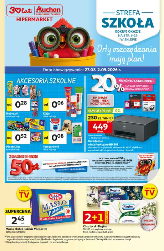 Auchan - gazetka promocyjna Gazetka 30 Lat Hipermarket Auchan od czwartku 27.08 do środy 02.09