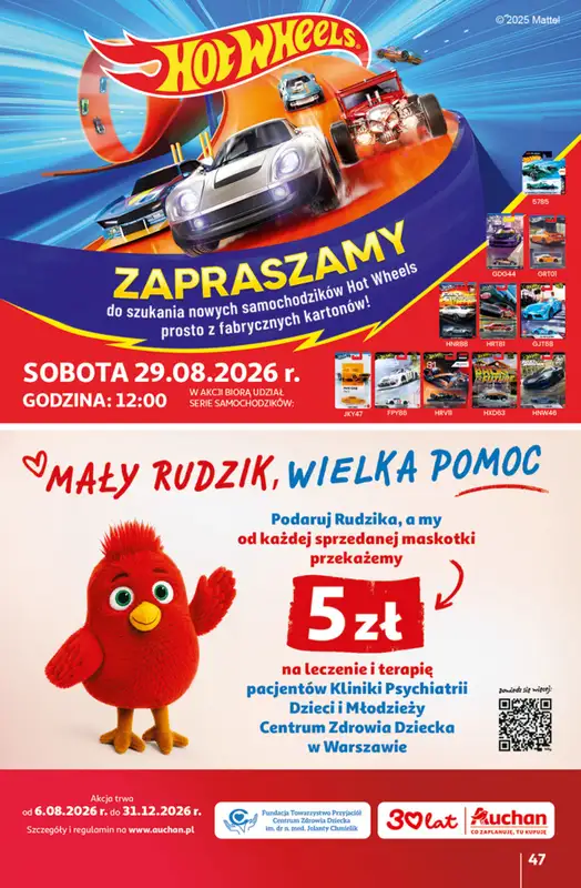 Auchan - gazetka promocyjna Gazetka 30 Lat Hipermarket Auchan od czwartku 27.08 do środy 02.09 - strona 47