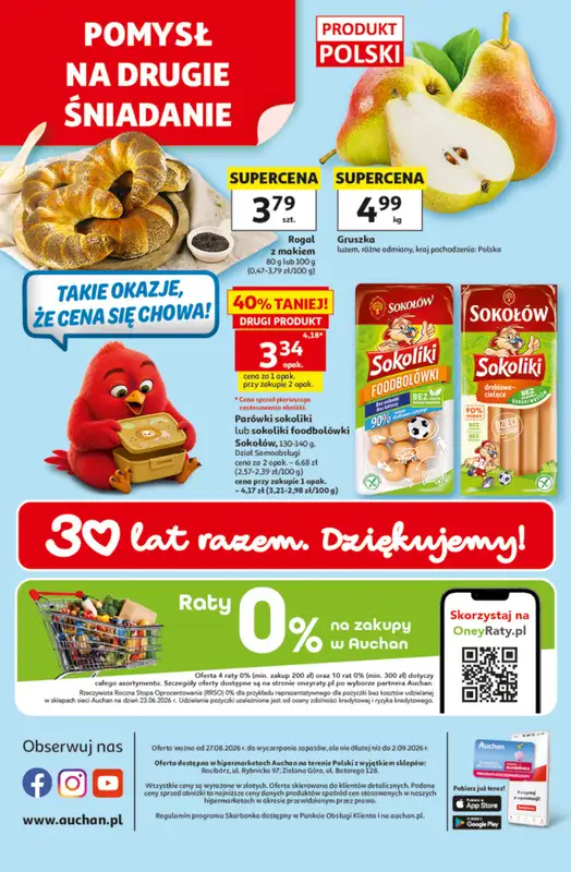 Auchan - gazetka promocyjna Gazetka 30 Lat Hipermarket Auchan od czwartku 27.08 do środy 02.09 - strona 49