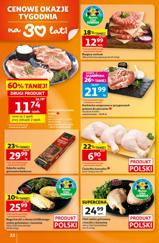 Auchan - gazetka promocyjna Gazetka 30 Lat Hipermarket Auchan od czwartku 27.08 do środy 02.09 - strona 22
