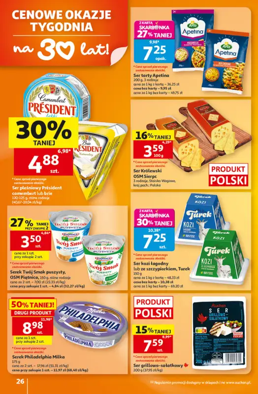 Auchan - gazetka promocyjna Gazetka 30 Lat Hipermarket Auchan od czwartku 27.08 do środy 02.09 - strona 26