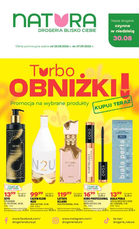 Drogerie Natura - gazetka promocyjna Gazetka od wtorku 25.08 do poniedziałku 07.09