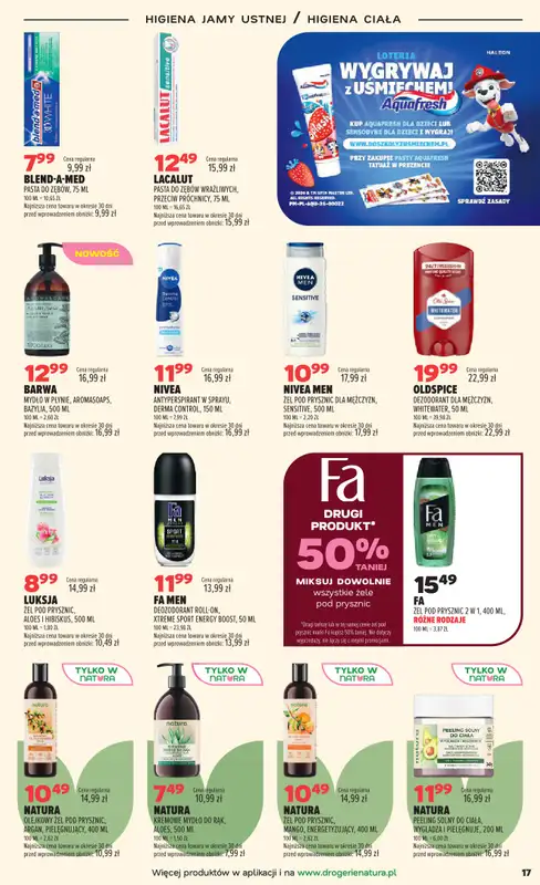Drogerie Natura - gazetka promocyjna Gazetka od wtorku 25.08 do poniedziałku 07.09 - strona 17