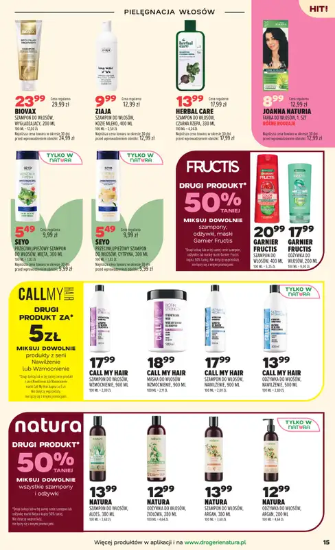 Drogerie Natura - gazetka promocyjna Gazetka od wtorku 25.08 do poniedziałku 07.09 - strona 15