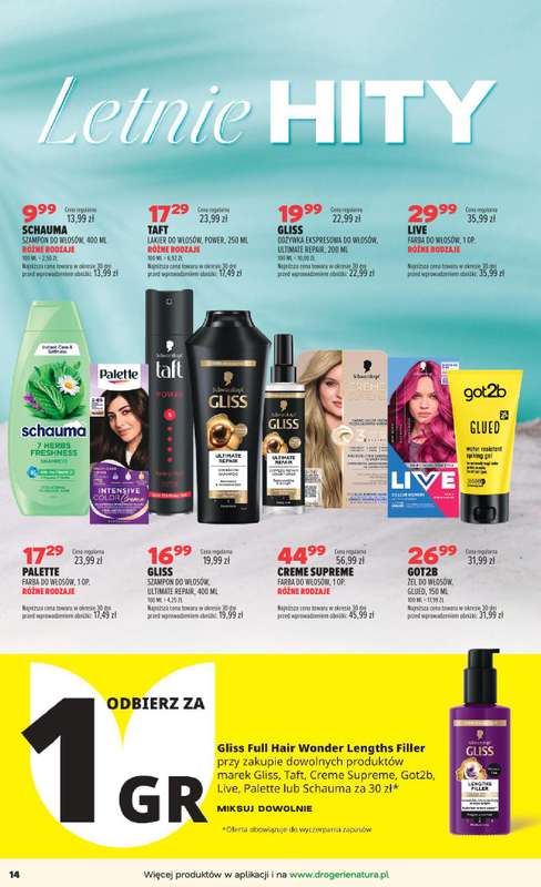 Drogerie Natura - gazetka promocyjna Gazetka od wtorku 25.08 do poniedziałku 07.09 - strona 14