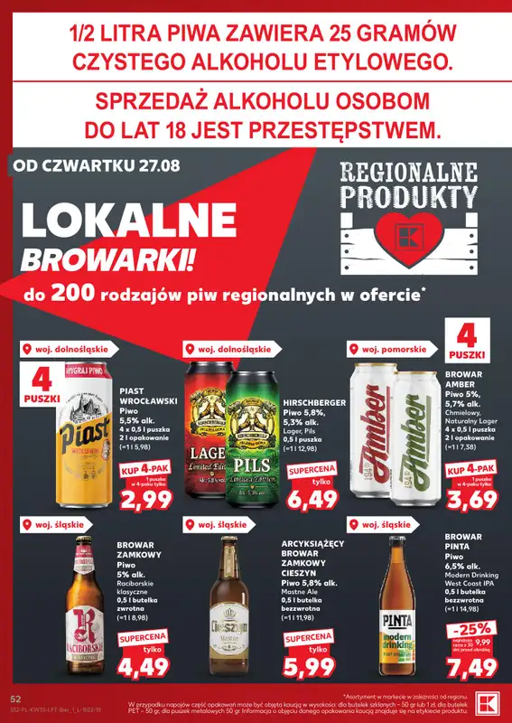 Kaufland - gazetka promocyjna Gazetka Tygodnia od czwartku 27.08 do środy 02.09 - strona 52