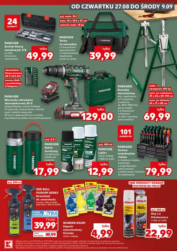 Kaufland - gazetka promocyjna Oferta Kaufland - Non Food od czwartku 27.08 do środy 02.09 - strona 15