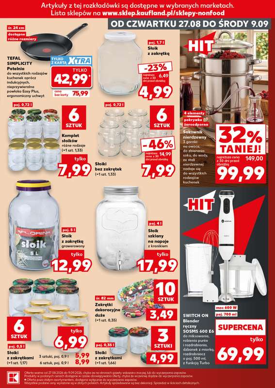 Kaufland - gazetka promocyjna Oferta Kaufland - Non Food od czwartku 27.08 do środy 02.09 - strona 9