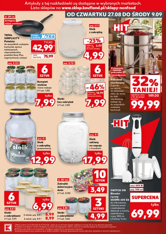 Kaufland - gazetka promocyjna Oferta Kaufland - Non Food od czwartku 27.08 do środy 02.09 - strona 9