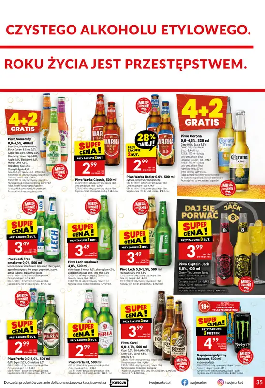 Twój Market - gazetka promocyjna Gazetka od środy 26.08 do wtorku 01.09 - strona 35