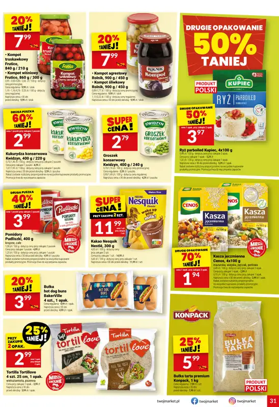 Twój Market - gazetka promocyjna Gazetka od środy 26.08 do wtorku 01.09 - strona 31