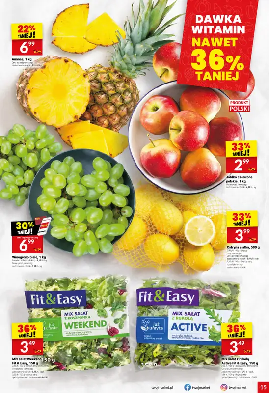 Twój Market - gazetka promocyjna Gazetka od środy 26.08 do wtorku 01.09 - strona 15