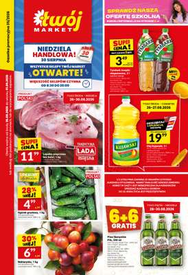 Twój Market - gazetka promocyjna Gazetka od środy 26.08 do wtorku 01.09