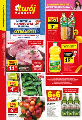 Twój Market - gazetka promocyjna Gazetka od środy 26.08 do wtorku 01.09