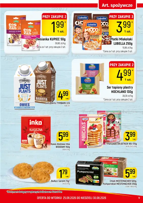 Delikatesy Piotruś Pan - gazetka promocyjna Gazetka od wtorku 25.08 do niedzieli 30.08 - strona 5