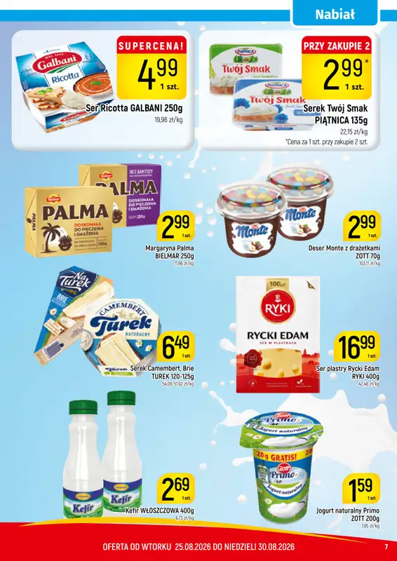 Delikatesy Piotruś Pan - gazetka promocyjna Gazetka od wtorku 25.08 do niedzieli 30.08 - strona 7