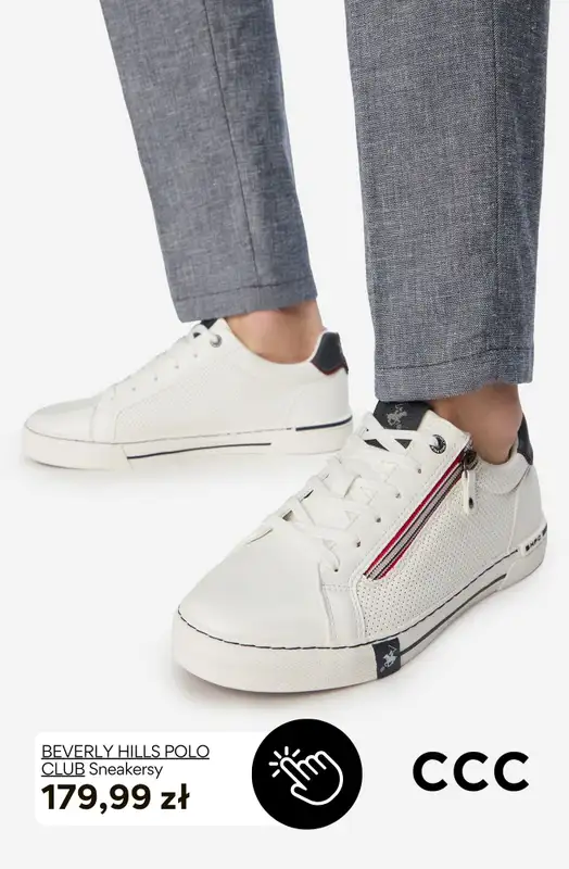 CCC - gazetka promocyjna Męskie BIAŁE SNEAKERSY od czwartku 27.08  - strona 4
