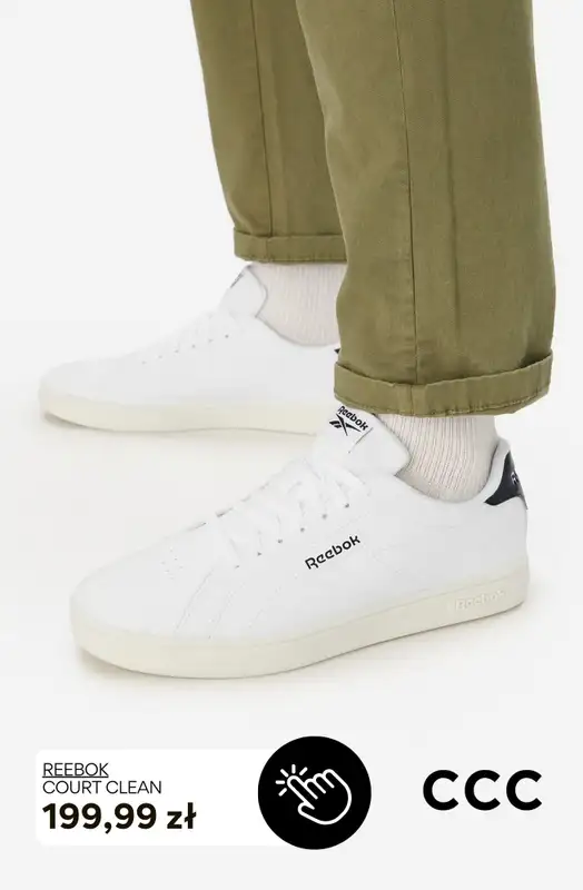 CCC - gazetka promocyjna Męskie BIAŁE SNEAKERSY od czwartku 27.08  - strona 2
