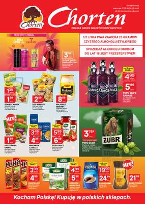 Chorten - gazetka promocyjna Gazetka Małopolska, Śląsk, Podkarpacie, Opolskie Market od czwartku 27.08 do niedzieli 06.09