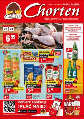 Chorten - gazetka promocyjna Gazetka Mazowsze Market od czwartku 27.08 do niedzieli 06.09